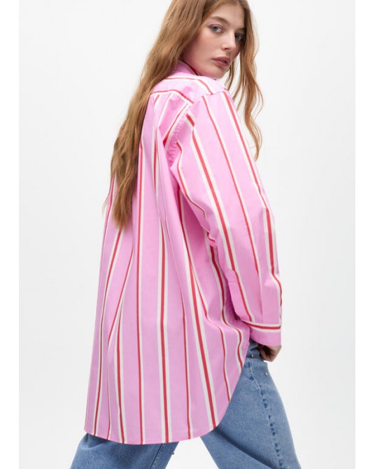 Camisa rayas rosa de Lola Casademunt