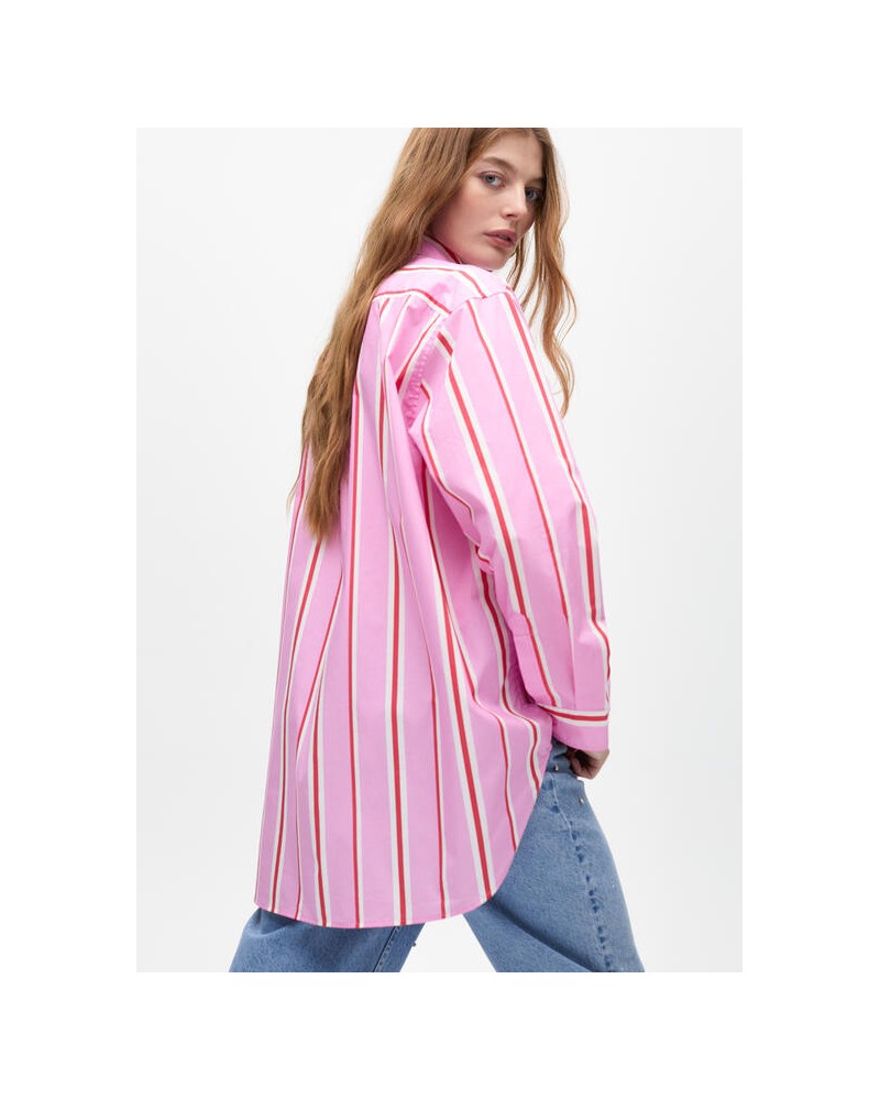 Camisa rayas rosa de Lola Casademunt