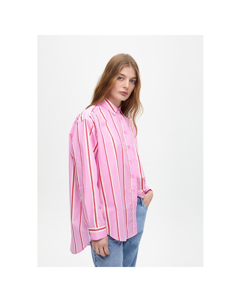 Camisa rayas rosa de Lola Casademunt