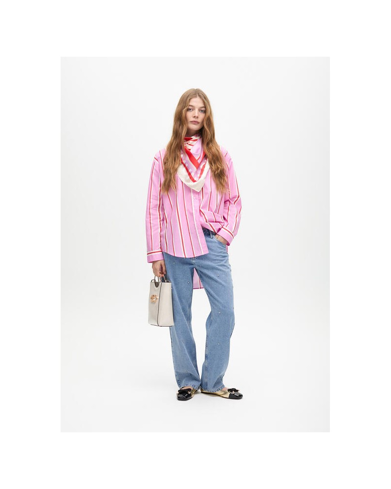 Camisa rayas rosa de Lola Casademunt