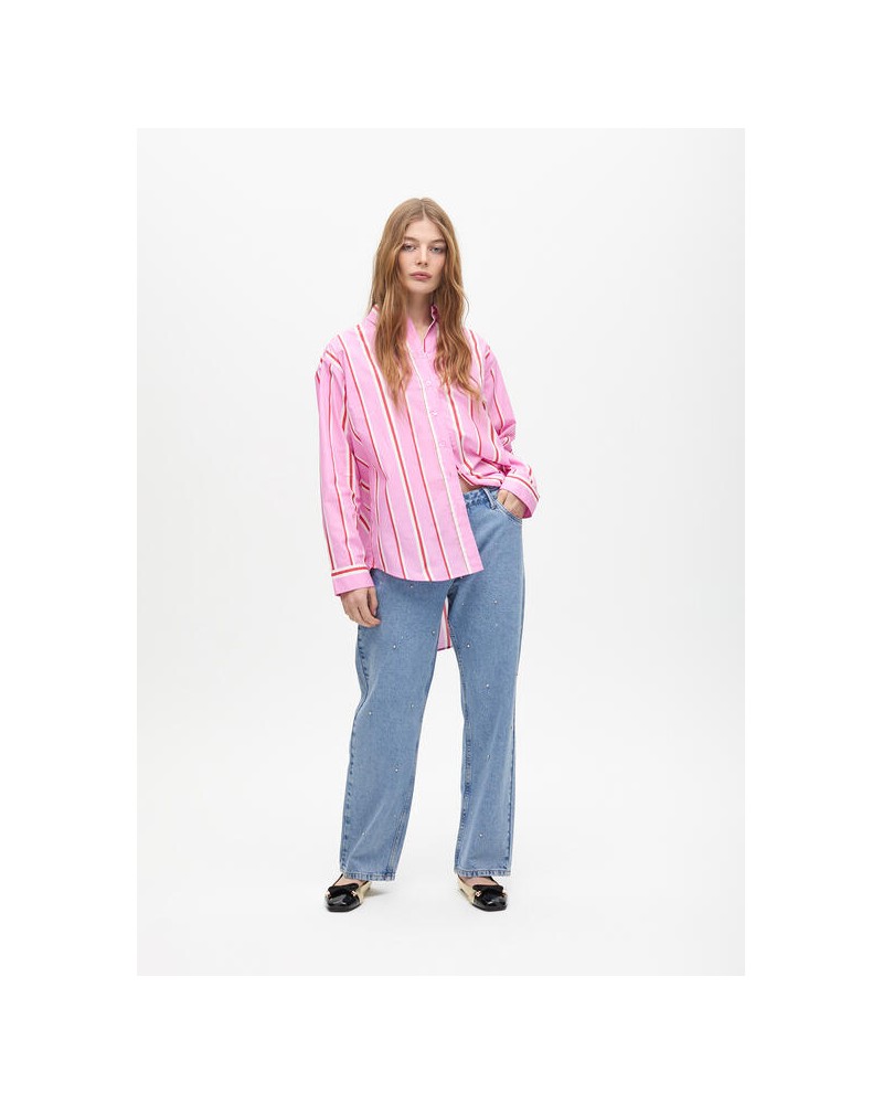 Camisa rayas rosa de Lola Casademunt