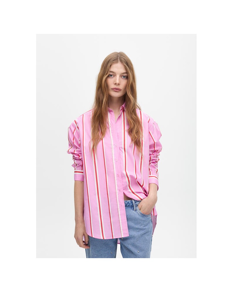 Camisa rayas rosa de Lola Casademunt