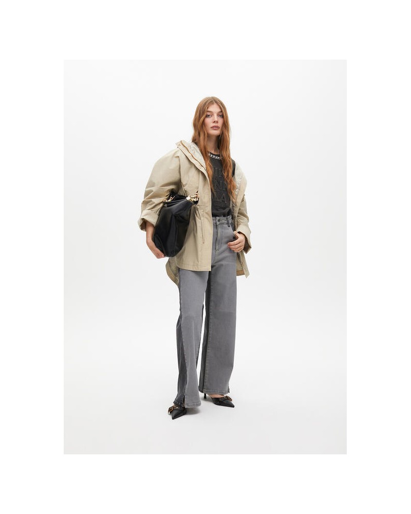 Parka oversize cintura ajustable crudo de Lola Casademunt