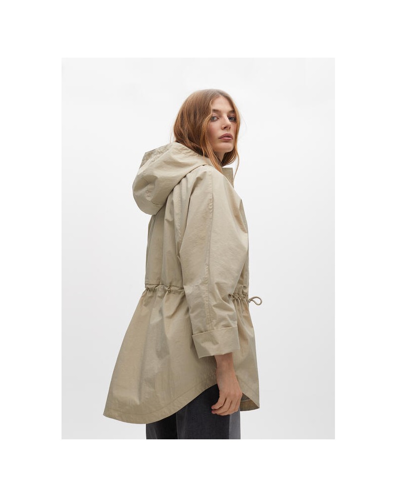 Parka oversize cintura ajustable crudo de Lola Casademunt