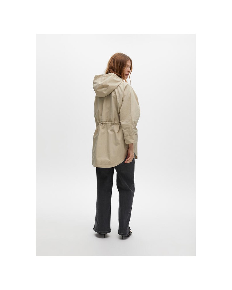 Parka oversize cintura ajustable crudo de Lola Casademunt