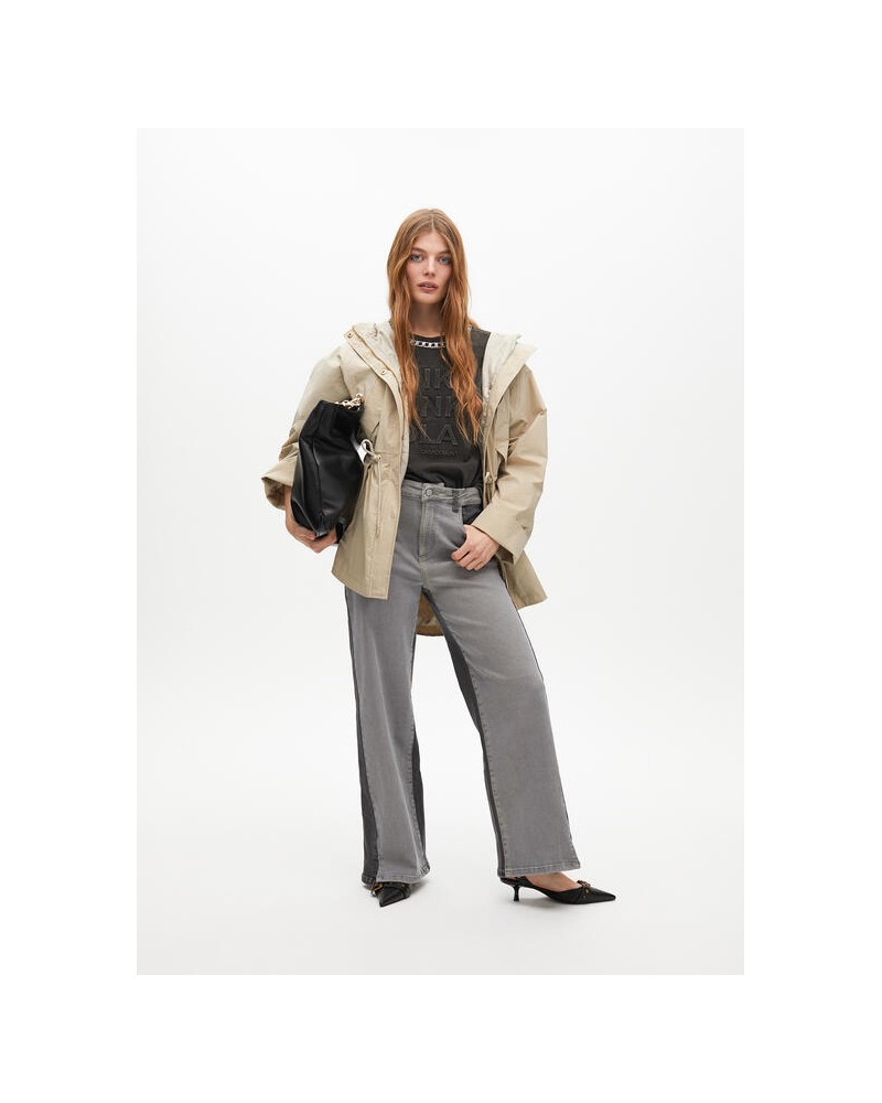 Parka oversize cintura ajustable crudo de Lola Casademunt