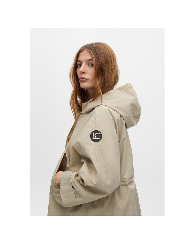 Parka oversize cintura ajustable crudo de Lola Casademunt