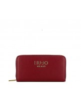 Cartera grande con cremallera granate de Liujo