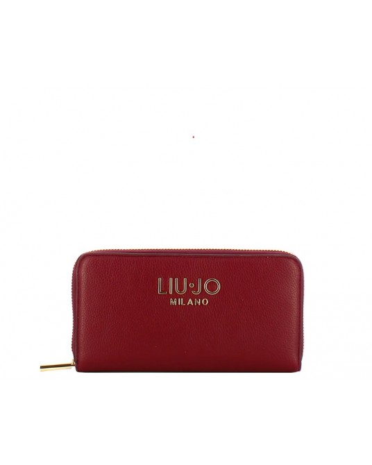 Cartera grande con cremallera granate de Liujo