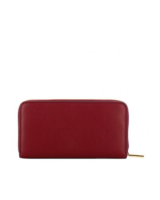 Cartera grande con cremallera granate de Liujo