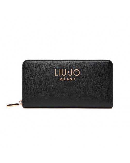 Cartera grande con cremallera negra de Liujo