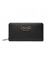 Cartera grande con cremallera negra de Liujo