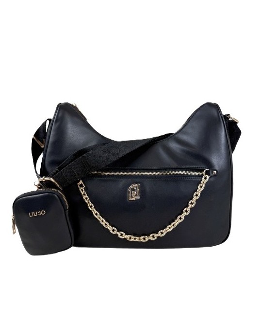 Bolso bandolera negra de Liujo