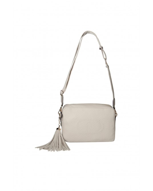 Bolso bandolera blanco roto de Liujo
