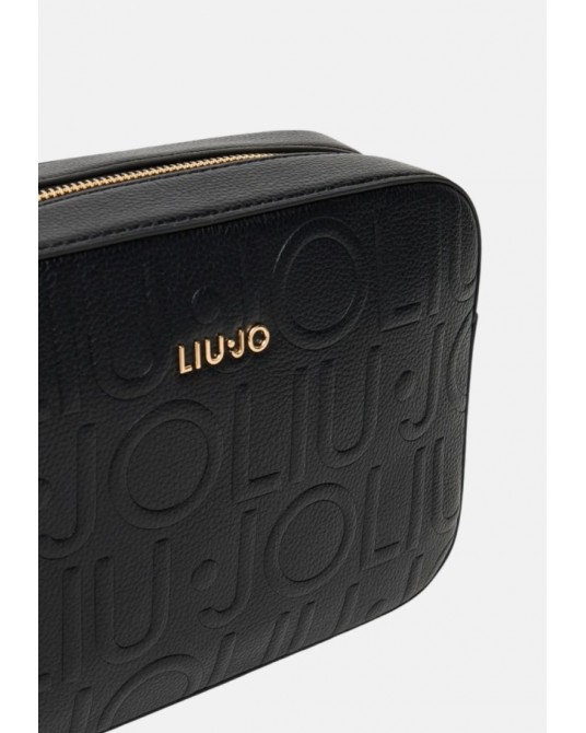 Bolso logo relieve negro de Liujo