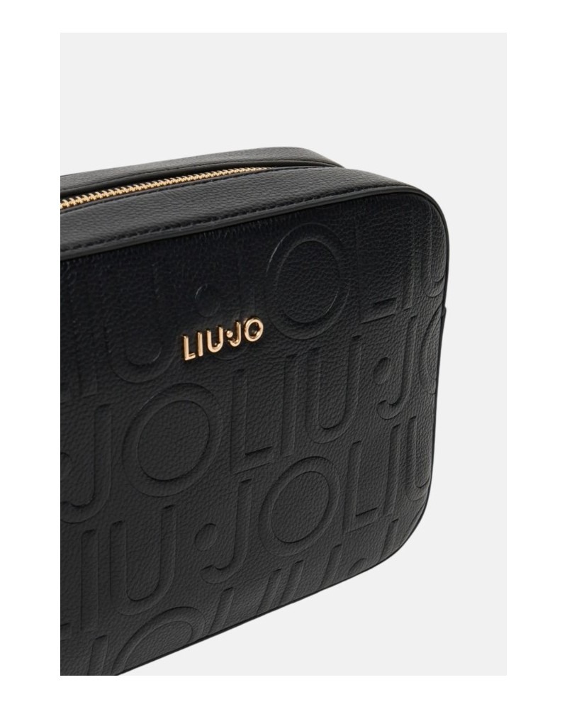 Bolso logo relieve negro de Liujo