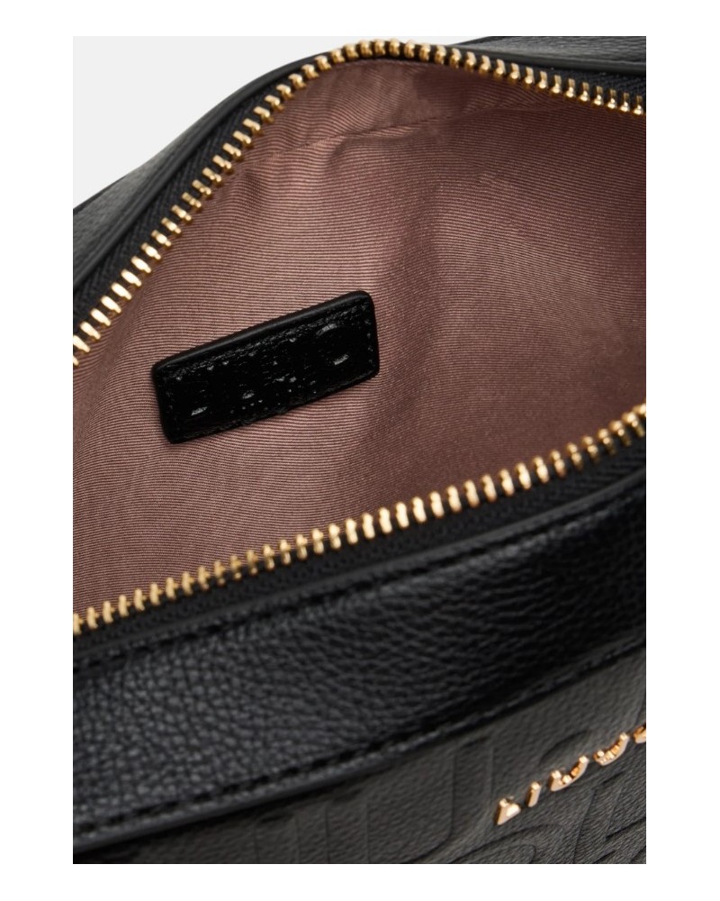 Bolso logo relieve negro de Liujo