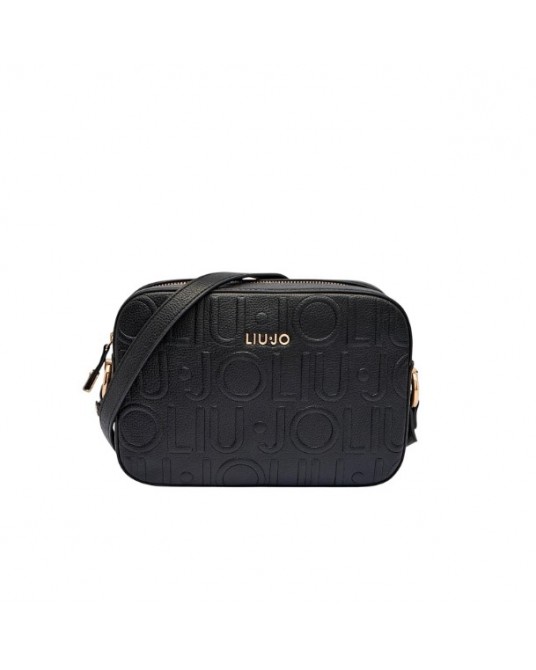 Bolso logo relieve negro de Liujo