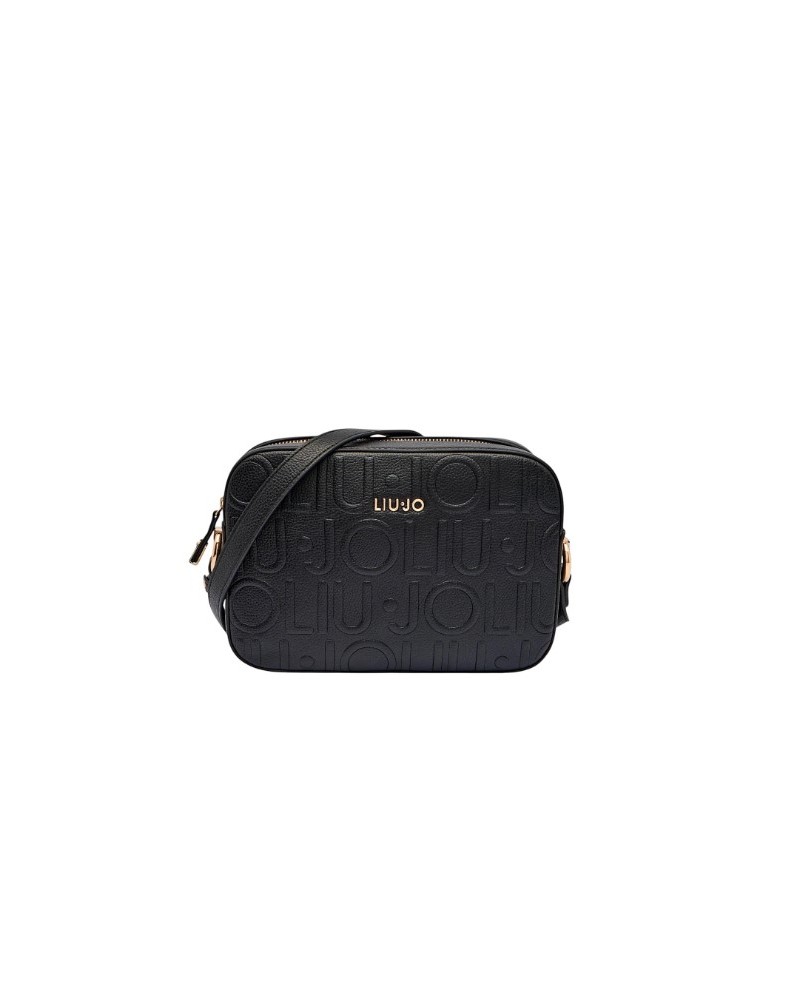 Bolso logo relieve negro de Liujo