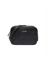 Bolso logo relieve negro de Liujo