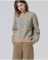 Jersey punto camel azul de Surkana