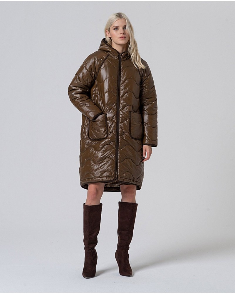 Abrigo acolchado kaki de Surkana