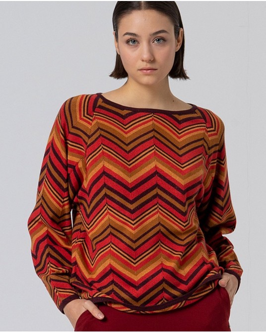 Jersey de punto zig zag de Surkana