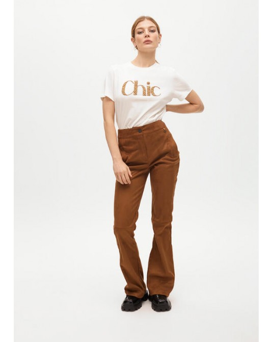 Pantalòn antelina camel de Lola Casademunt