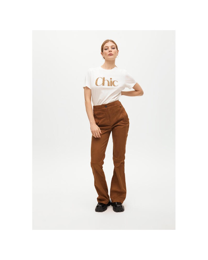 Pantalòn antelina camel de Lola Casademunt