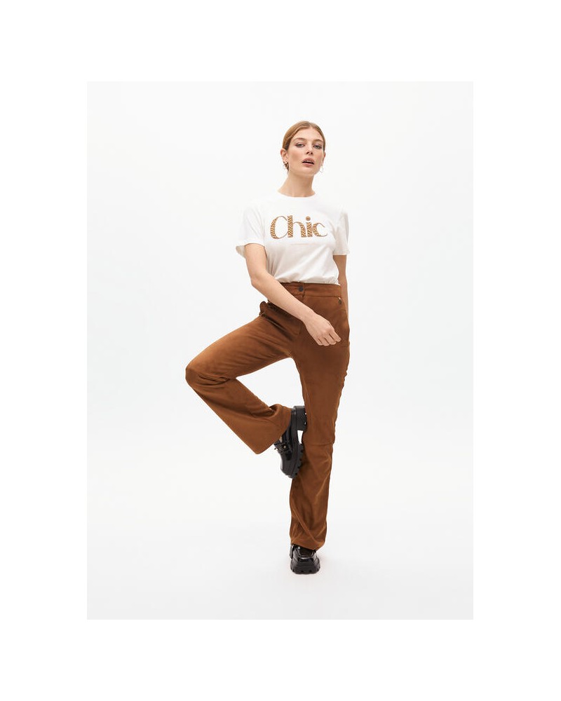 Pantalòn antelina camel de Lola Casademunt
