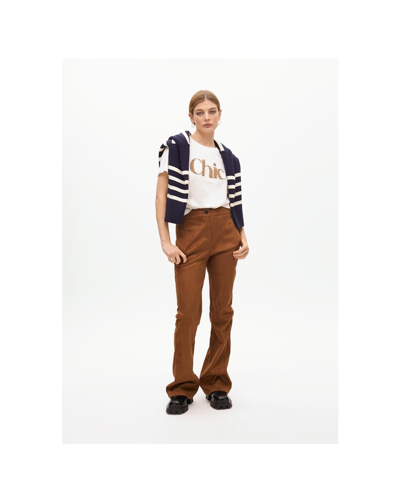 Pantalòn antelina camel de Lola Casademunt
