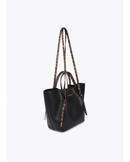 Bolso shopper negro asas print de Lola Casademunt