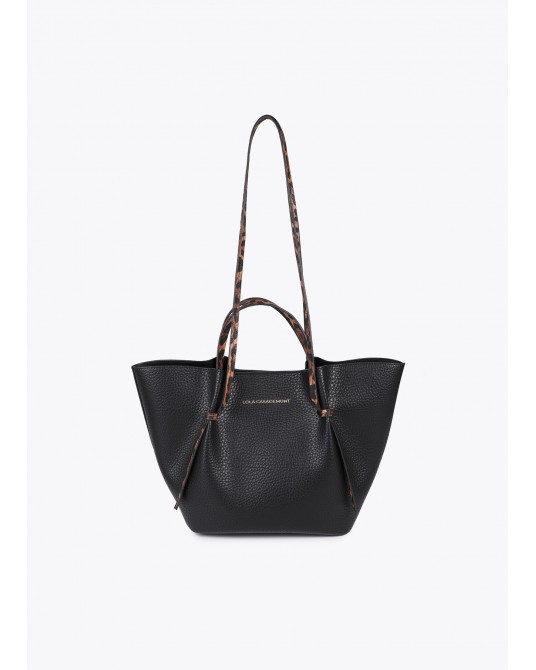 Bolso shopper negro asas print de Lola Casademunt