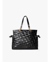 Bolso shopper acolchado negro de Lola Casademunt