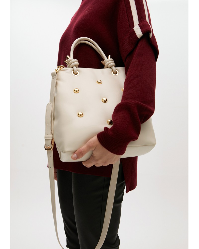 Bolso acolchado crudo efecto piel de Lola Casademunt