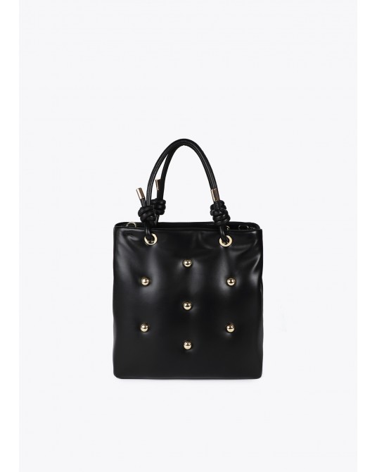 Bolso acolchado negro efecto piel de Lola Casademunt