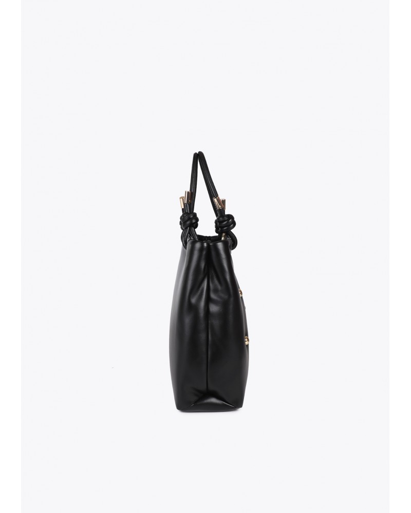 Bolso acolchado negro efecto piel de Lola Casademunt
