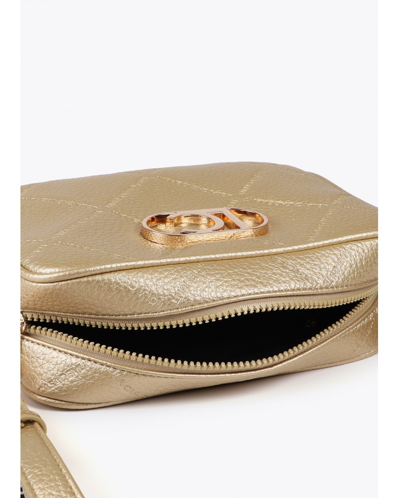 Bolso bandolera dorado efecto piel de Lola Casademunt