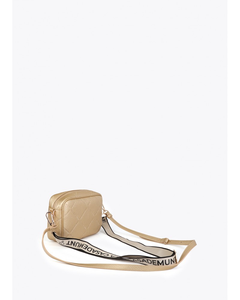 Bolso bandolera dorado efecto piel de Lola Casademunt
