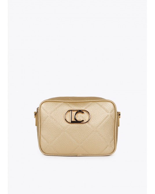 Bolso bandolera dorado efecto piel de Lola Casademunt