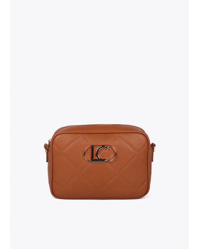 Bolso bandolera camel efecto piel de Lola Casademunt