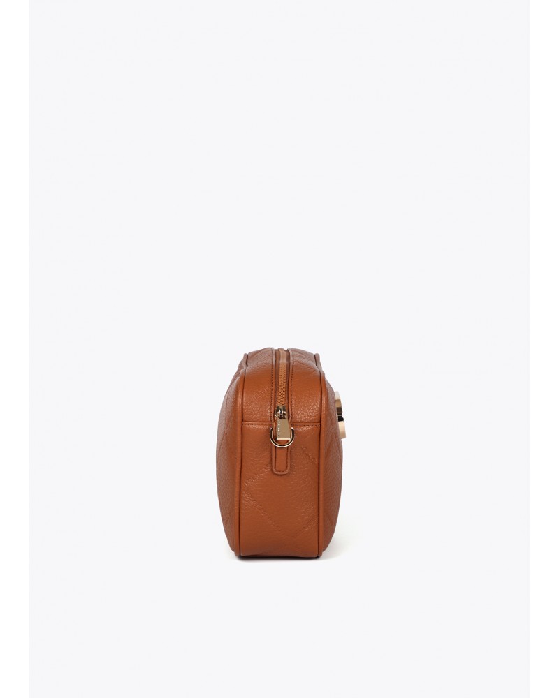 Bolso bandolera camel efecto piel de Lola Casademunt