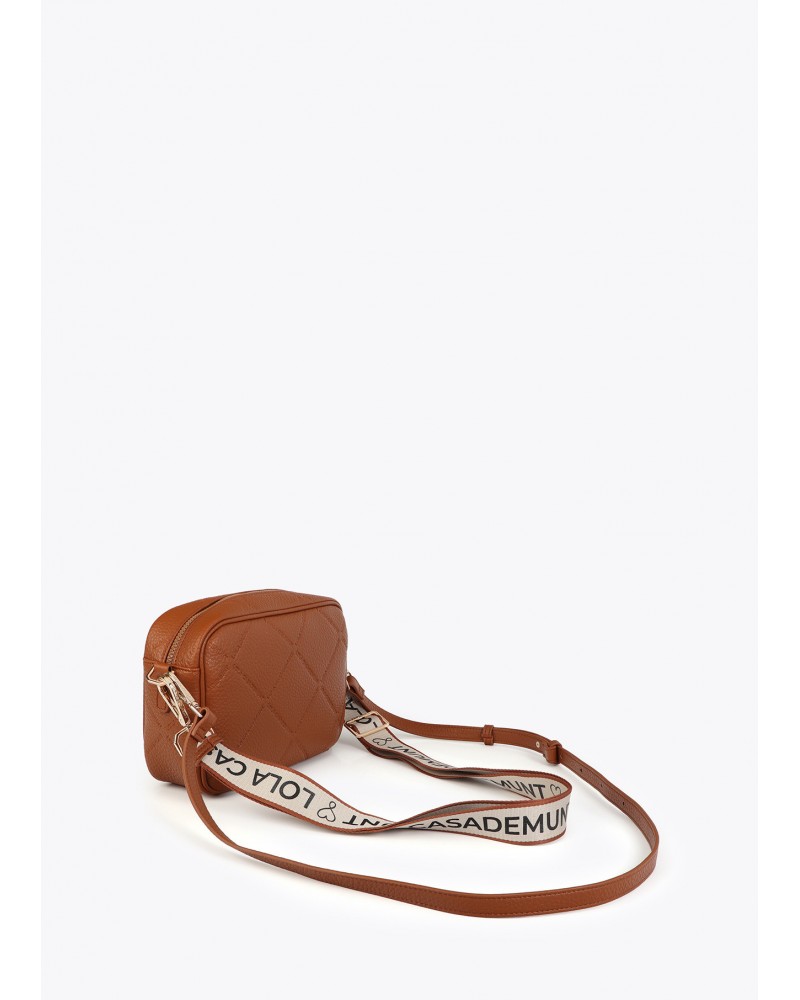 Bolso bandolera camel efecto piel de Lola Casademunt