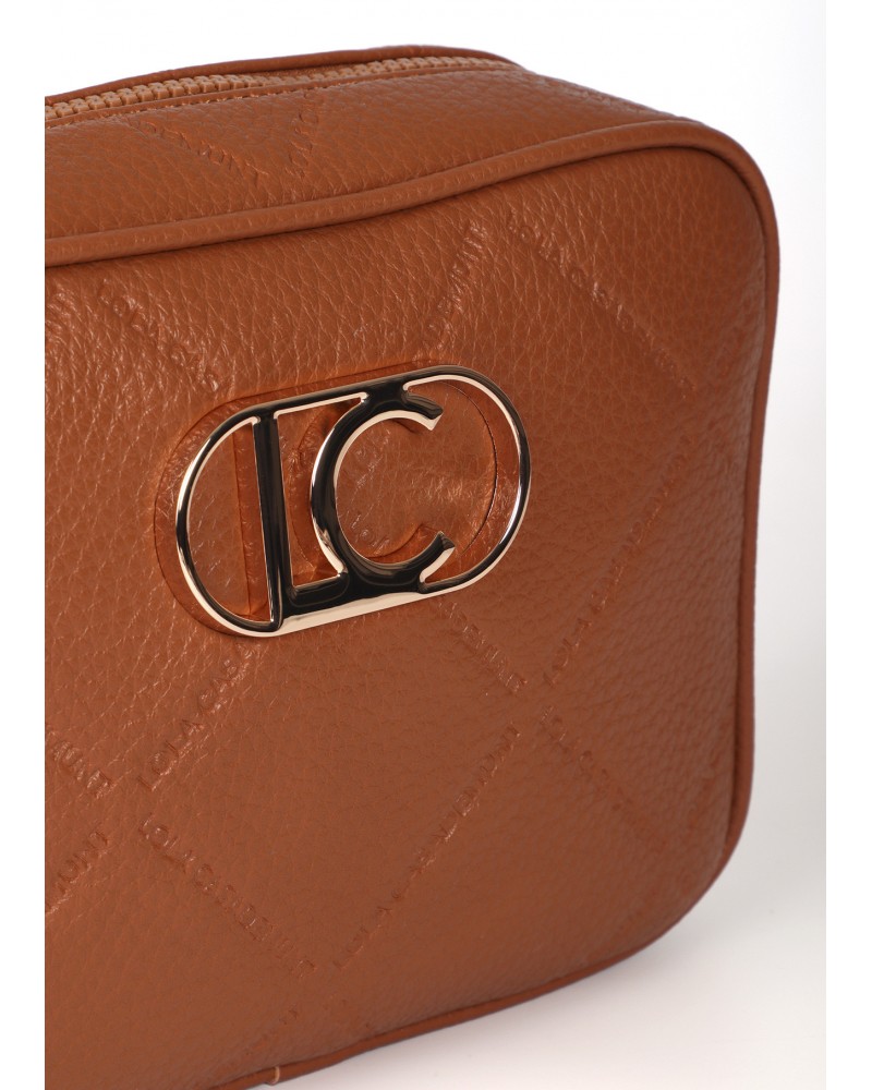 Bolso bandolera camel efecto piel de Lola Casademunt