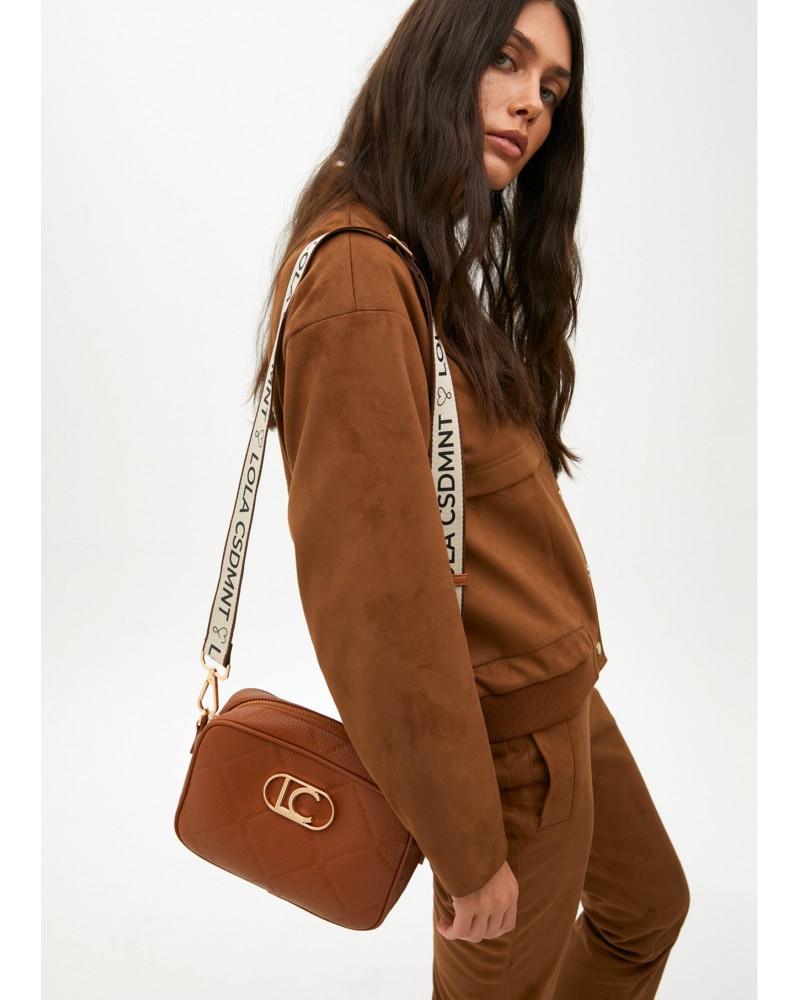 Bolso bandolera camel efecto piel de Lola Casademunt