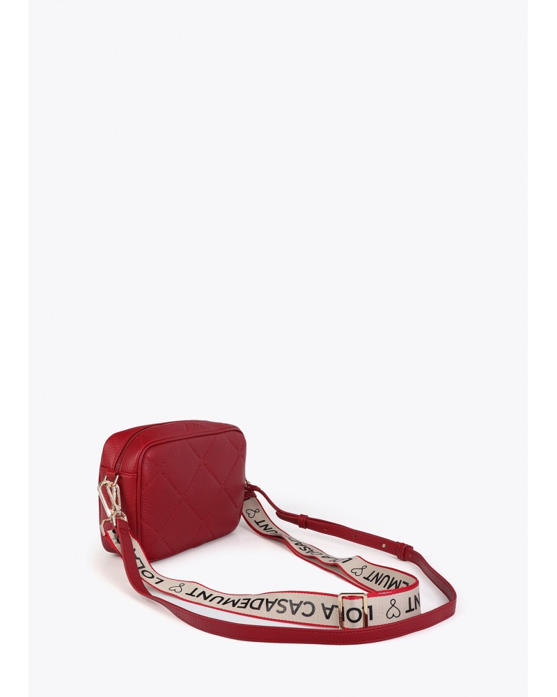 Bolso bandolera rojo efecto piel de Lola Casademunt