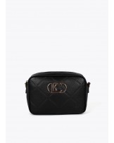 Bolso bandolera negro efecto piel de Lola Casademunt