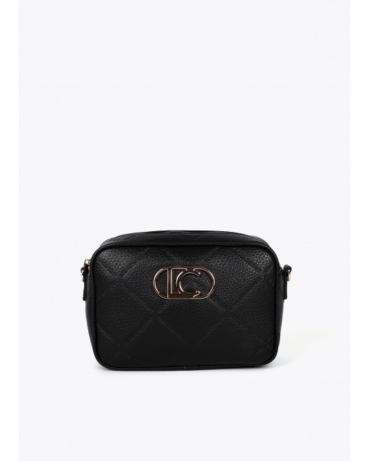 Bolso bandolera negro efecto piel de Lola Casademunt