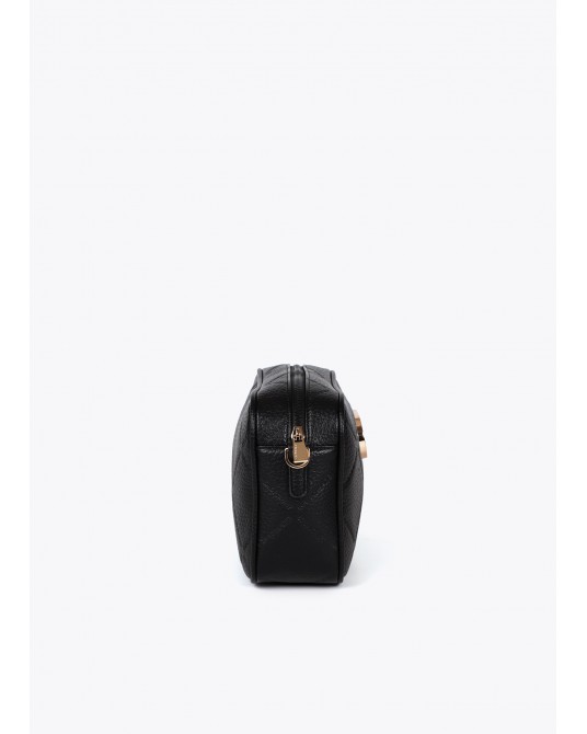 Bolso bandolera negro efecto piel de Lola Casademunt