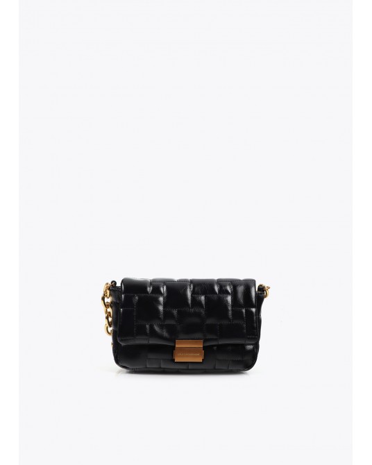 Bolso bandolera acolchado negro de Lola Casademunt